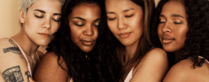 Women hug each other