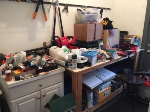 Garage workspace before