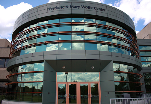 The front of the Wolfe Center