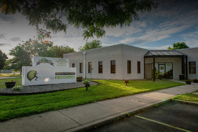 A view of the Racing for Recovery building.